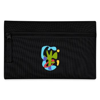 Sommer Tropical Wave - Vintage Abstraktes Bauhaus - Federtasche - Schwarz - Vorne