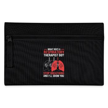 breathing breathing oxygen - Pencil Case - black - Front