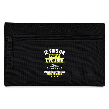 Papy cycliste plus cool, fête des grands-pères - Trousse - noir - Devant