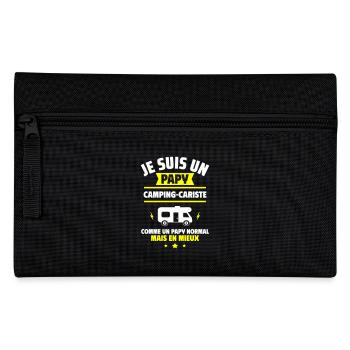 Papy camping-cariste plus cool, fête des papys - Trousse - noir - Devant