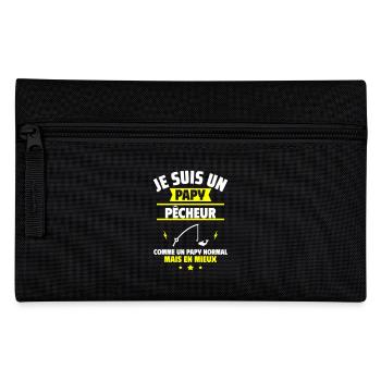 Papy pêcheur plus cool, fête des grands-pères - Trousse - noir - Devant