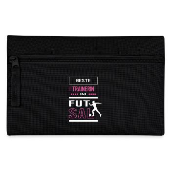 Beste Futsal Trainerin Futsaltrainerin Spiel - Federtasche - Schwarz - Vorne