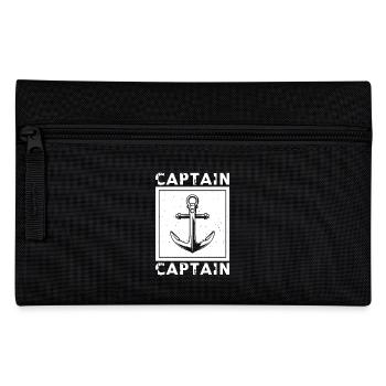 Captain Ship Anchor Anchor North Sea Saying Gift - Pencil Case - black - Front
