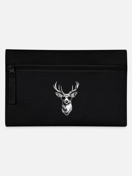 Cool Hirsch Sonnenbrille Sommer - Federtasche - Schwarz