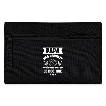 Papa pas parfait, mais au volley je déchire - Trousse - noir - Devant