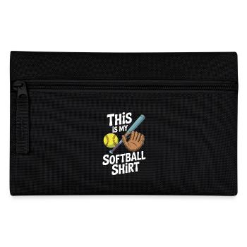 This Is My Softball Player Catcher Pitcher Funny - Pencil Case - black - Front