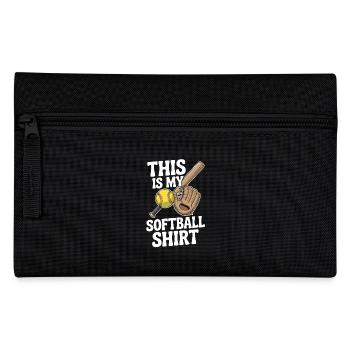 Funny Softball Season Catcher Pitcher This Is My - Pencil Case - black - Front
