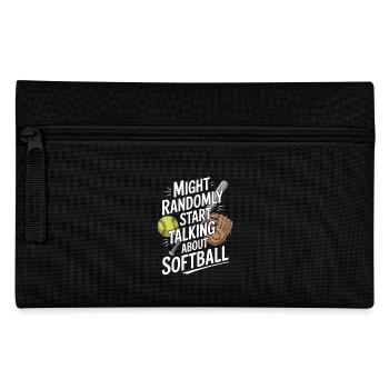 Funny Softball Season Baseball Pitcher Catcher - Pencil Case - black - Front