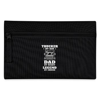 Trucker and Dad – Hero on the Road and at Home - Pencil Case - black - Front