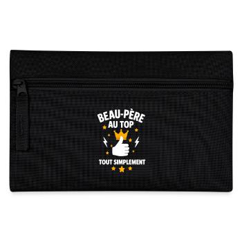 Beau-père au top cadeau beau père - Trousse - noir - Devant