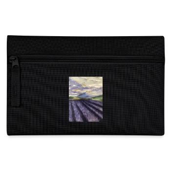 Ölgemälde Lavendel Lavendelfeld lila Landschaft - Federtasche - Schwarz - Vorne
