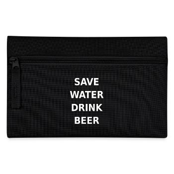 Save water drink beer - Pencil Case - black - Front