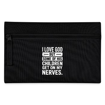Ich liebe Gott, aber manche seiner Kinder nerven! - Federtasche - Schwarz - Vorne