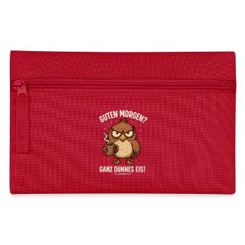 Good Morning Very Thin Bird Coffee - Pencil Case - red - Front
