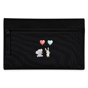 Elefant Hase Liebe Ballon Herz Cute - Federtasche - Schwarz - Vorne