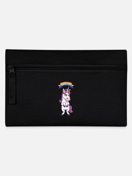 29+1: Grumpy Einhorn zum 30. Geburtstag - Federtasche - Schwarz