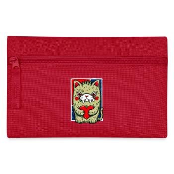 Verrückte Katze - Federtasche - Rot - Vorne
