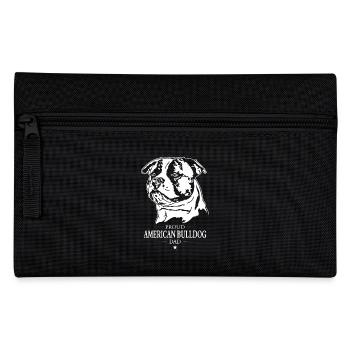 American Bulldog Dad Dogs Dog Bulldog Wilsigns - Pencil Case - black - Front