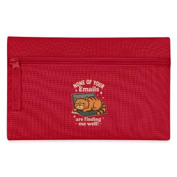 chat sur l’e-mail de l’ordinateur portable disant - Trousse - rouge - Devant
