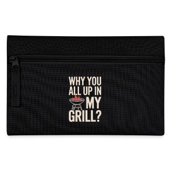 Pourquoi vous êtes tous dans mon gril ? BBQ drôle - Trousse - noir - Devant