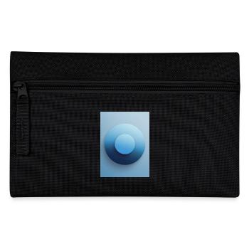 Blue Focus - Abstract 3D Circle, Blue, Gradient - Pencil Case - black - Front