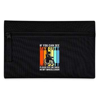 Rollstuhl - Federtasche - Schwarz - Vorne