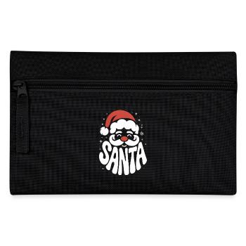 Père Noël - Logo de bande dessinée vintage cool - Trousse - noir - Devant