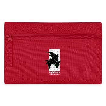 Nightmare Bat – Gothic Horror Vampir Kreatur Kunst - Federtasche - Rot - Vorne