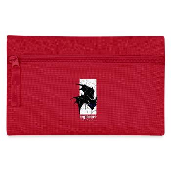 Nightmare Bat – Gothic Horror Vampir Kreatur Kunst - Federtasche - Rot - Vorne