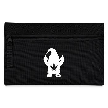 Frecher Zwerg mit Hanfblatt - Federtasche - Schwarz - Vorne