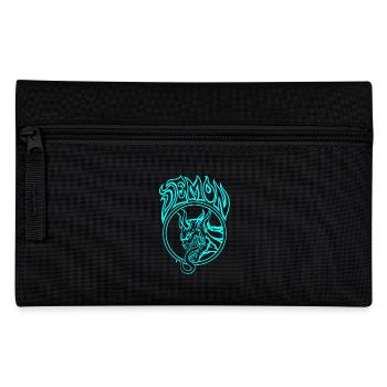 BLAUER Dämon – Höllische Strichzeichnung Illustration - Federtasche - Schwarz - Vorne