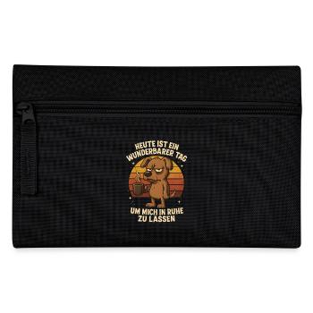 Wunderbarer Tag Mich In Ruhe Zu Lassen - Federtasche - Schwarz - Vorne