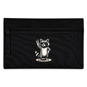 Rock Musique raton laveur Drôle Humour Idée cadeau - Trousse - noir - Devant