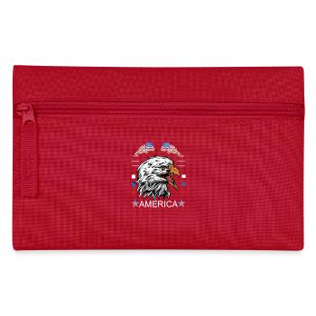 Aigle américain avec motif de drapeau - Trousse - rouge - Devant