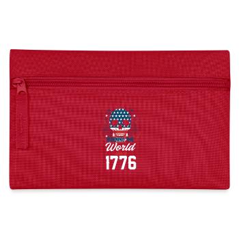 American flag skull with history - Pencil Case - red - Front