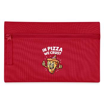 Conception amusante de fête de pizza - Trousse - rouge - Devant