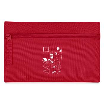 Dactylo singe sur une machine à écrire vintage - Trousse - rouge - Devant