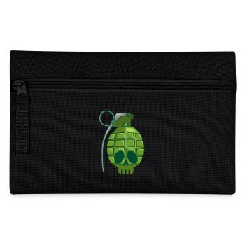 Granatapfelschädel - Federtasche - Schwarz - Vorne