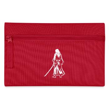Anime Ronin Schwertkämpfer Rücken - Federtasche - Rot - Vorne