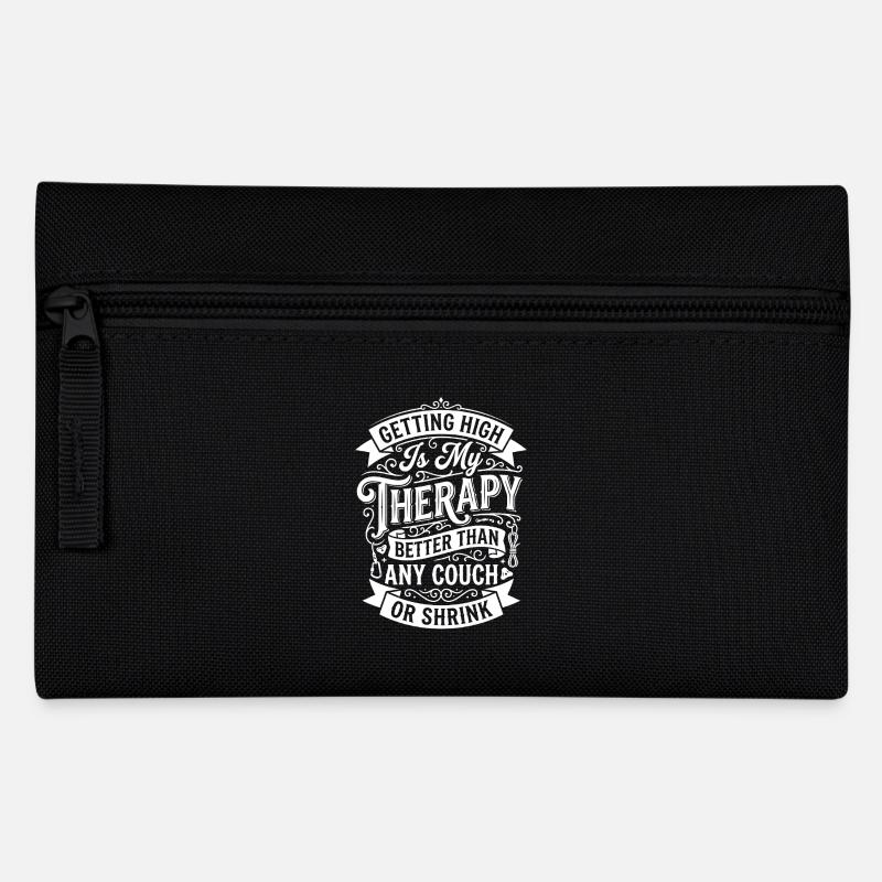 Getting High Is My Therapy - Pencil Case - black