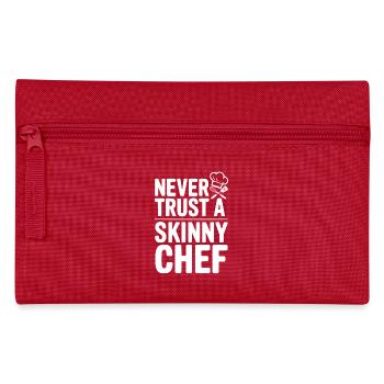 Never Trust a Skinny Chef - Pencil Case - red - Front