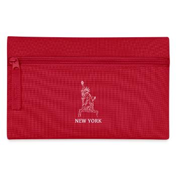 New_York_weiss - Federtasche - Rot - Vorne