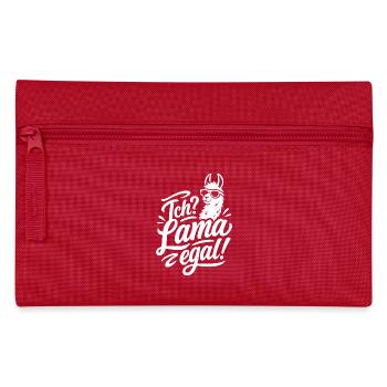 Ich Lama Egal Spruch Lustig Design - Federtasche - Rot - Vorne