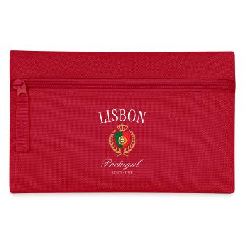 Lisbon Portugal Coat of Arms Crown – Travel Souvenir - Pencil Case - red - Front