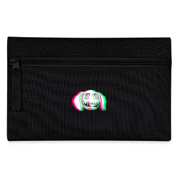 EDM - Hund - Glitch Rave Style - Federtasche - Schwarz - Vorne