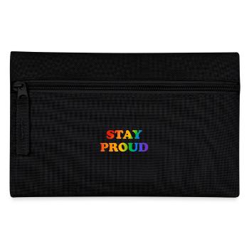 RESTEZ FIER Arc-en-ciel Fierté LGBT - Trousse - noir - Devant