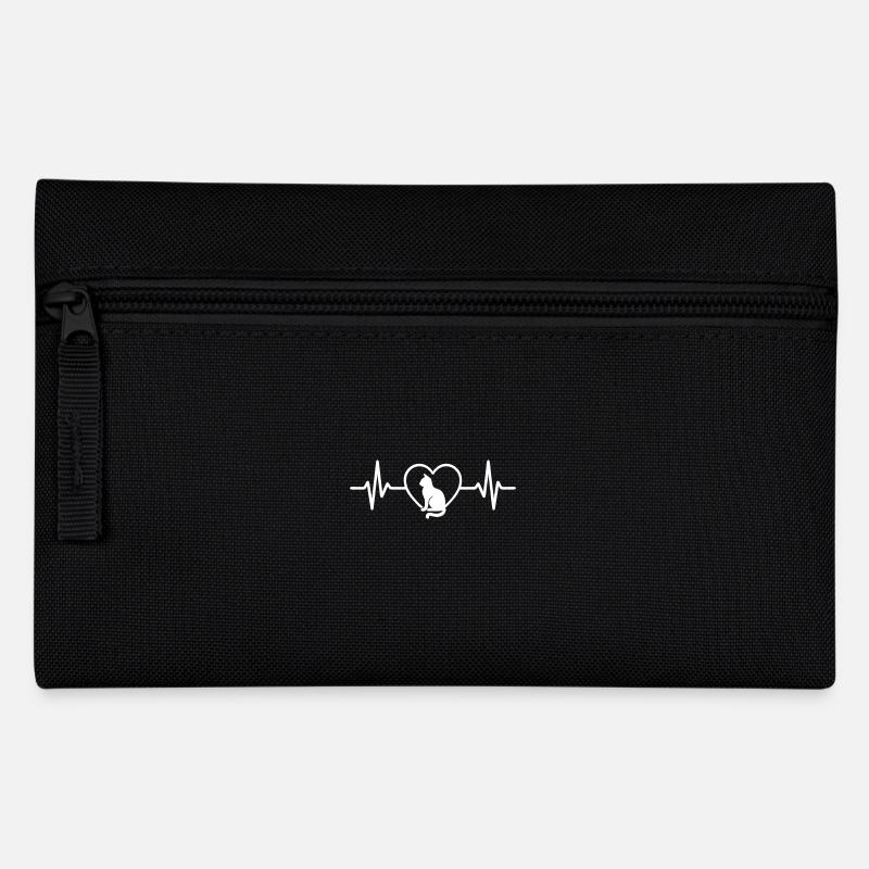 Chat mignon Coeur - Trousse - noir