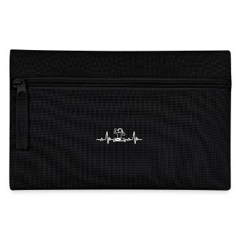 Vintage DJ Heart Line - Pencil Case - black - Front