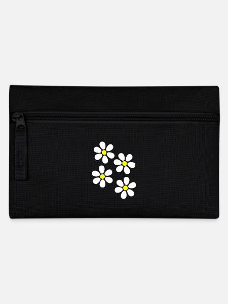 Blume weiß weiße Blume Blumen Geschenk Weihnachten - Federtasche - Schwarz