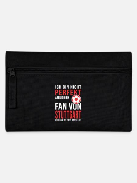Football Stuttgart fan football Soccer, Fussball - Federtasche - Schwarz